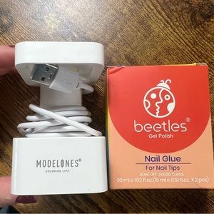 Beetles Gel Polish Nail Glue 2 Pack & UV lamp